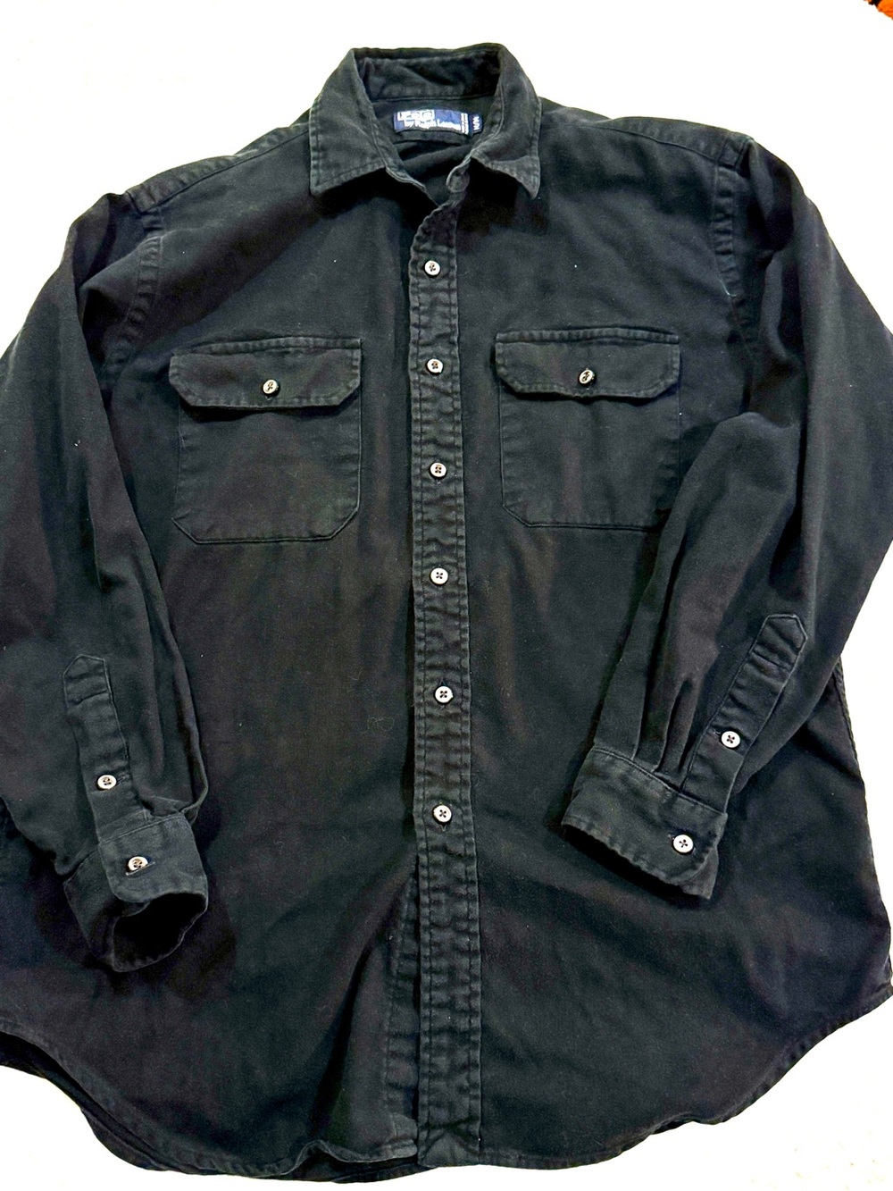 Vintage 1990s Polo by Ralph Lauren heavy cotton chamois utility shirt - Medium